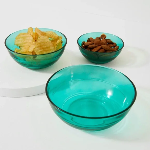Set of 3 Nesting Bowls- Emerald Green - Picture 2 of 3